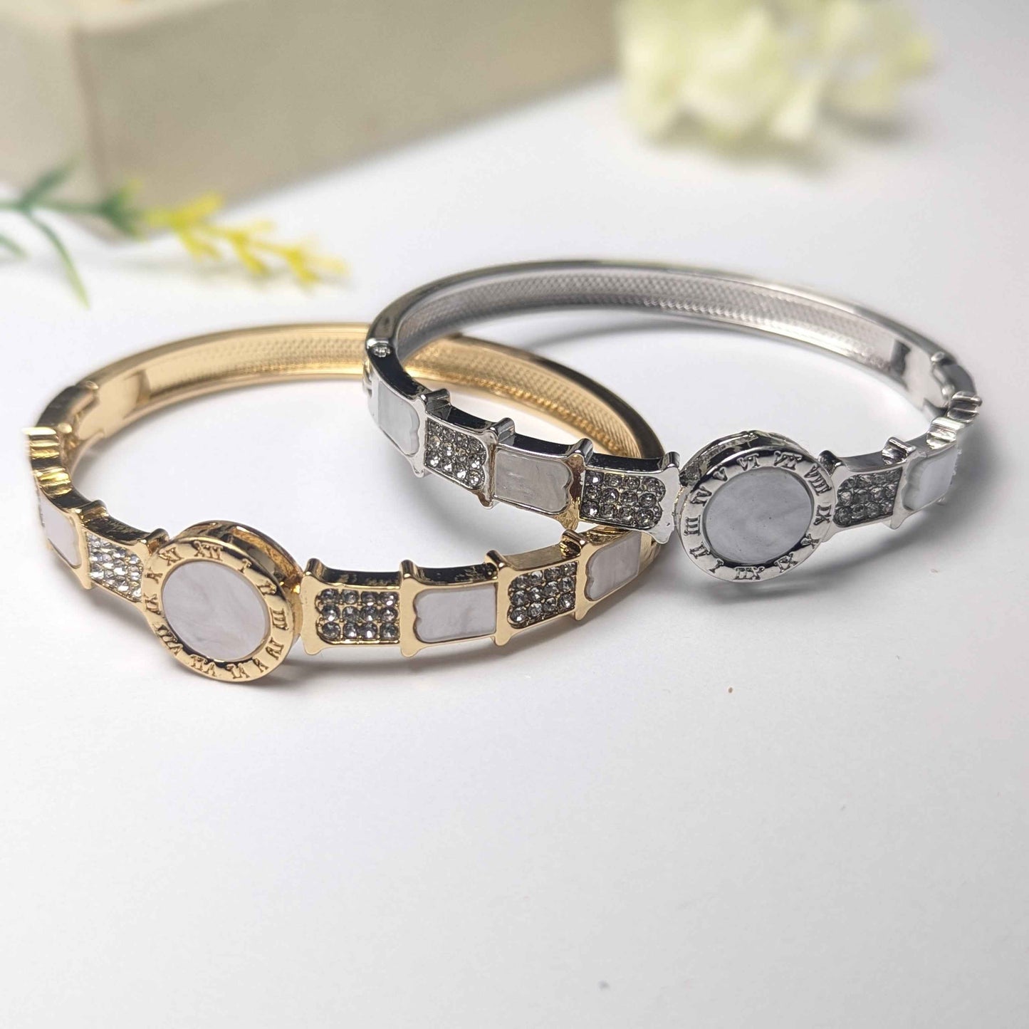 Gold Mother-of-Pearl Bracelets