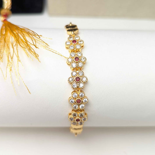 Floral Elegance Gold Bracelet