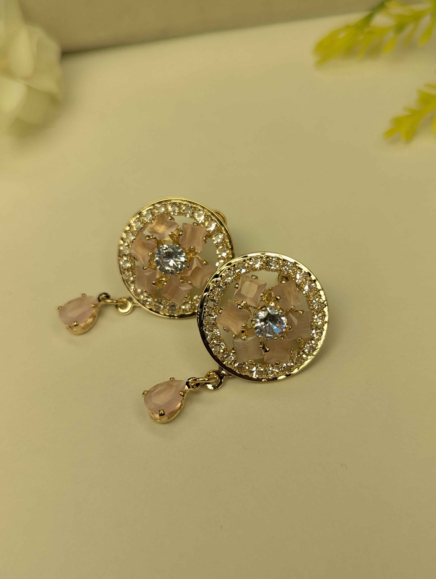 Aqua Bloom Drop Earrings
