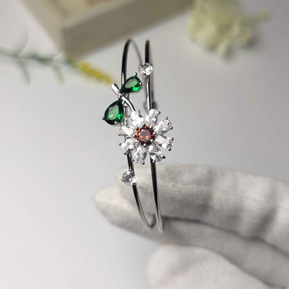 Nature’s Bloom Silver Cuff Bracelet