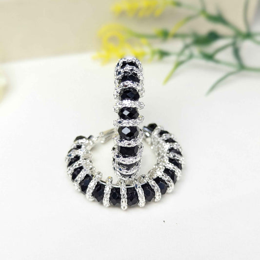 Elegant Crystal Hoop Earrings