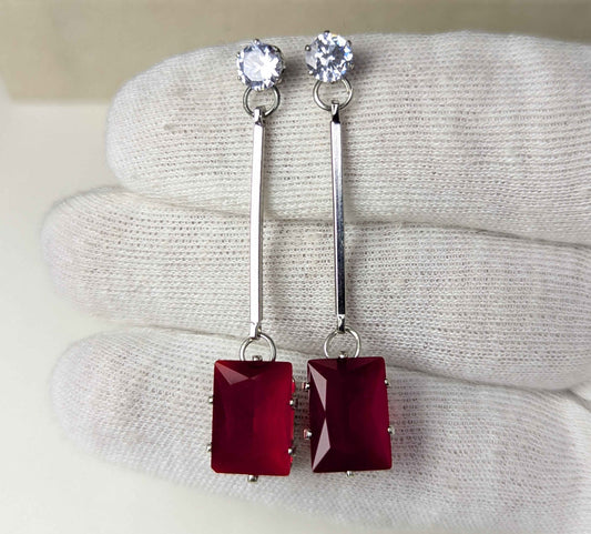 Stunning Gemstone Drop Earrings