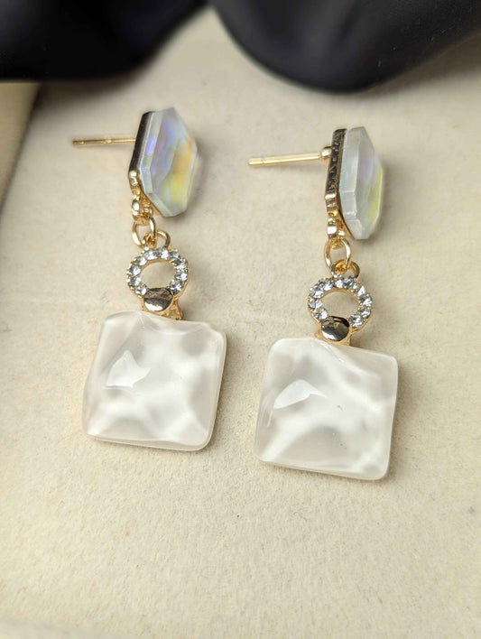 Icy Elegance Drop Earrings