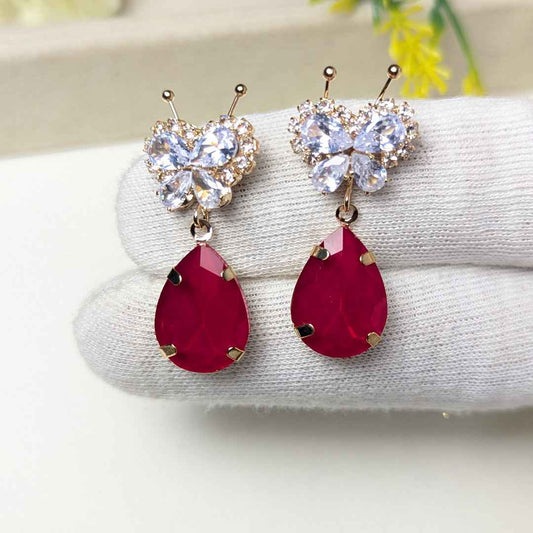 Butterfly Glam Teardrop Earrings